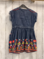Preview: Gillian´s Closet Kleid Gr. 110  blau Jeans roter Bund +Schleife Stickerei