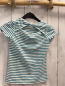 Preview:  T-Shirt Gr. 116  blau weiß gestreift Schmetterlinge