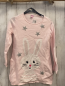Preview: Longpullover  Gr. 128  rosa Strick Hase silber Glitzersterne 