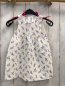 Preview: Zara  Kleid  Gr. 92  weiß Struktur blaue Blätter pink Punkte 