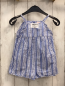 Preview: Zara  Playsuit  Gr. 86  hellblau weiße Streifen 