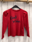 Preview: Zara  Langarmshirt  Gr. 122  rot dunkelgraue glänzende Schrift 