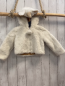 Preview: Gilian´s Closet  Teddyyjacke  Gr. 104  weiß Kapuze mit goldenem Glitzerhorn Ohren 