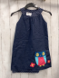 Preview: Frugi  Wendekleid  Gr. 116  blau Eulen + blau weiße Punkte 