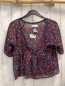 Preview: Hollister  Sommverbluse  Gr. 152  bodeauxrot  bunte Blumen 