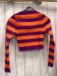 Preview: Zara  Pullover  Gr. 158  pflaume orange Streifen bauchfrei