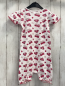 Preview:   Playsuit Gr. 98  weiß pink rosa Schrift Supergirl