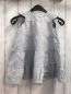 Preview: H&M Kleid  Gr. 92  grau hellgraue Streifen blauer Bommelbund 