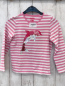 Preview:   Langarmshirt Gr. 122/128  rosa weiße Streifen Delfin mit Pailetten 