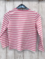 Preview:   Langarmshirt Gr. 122/128  rosa weiße Streifen Delfin mit Pailetten 