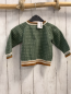 Preview: Alana  Pullover  Gr. 86  oliv creme Muster creme ocker Streifenbund 