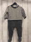 Preview: Jacadi  Overall Gr. 68  grau weißes Strickoberteil + grau 