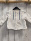 Preview: Zara  Bluse  Gr. 74  weiß blau hellblau weiße Stickerei 