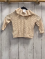 Preview: H&M  Strickjacke  Gr. 68  beige großer Kragen Lochmuster 