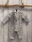 Preview: Petit Bateau  Overall  Gr. 68  weiß blaue Streifen gefüttret 