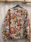 Preview: Desigual  Pullover  Gr. 158  creme bunte Blumen Herzen Deckchen in Häkeloptik 