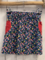 Preview: Mini Boden  Rock Gr. 134  blau Kord bunte Blumen rote Herztaschen 