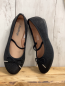 Preview: DooDogs  Ballerinas  Gr. 33  schwarz mit Glitzerpunkten Schleife 