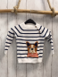 Preview:  Pullover Gr. 86  weiß blaue streifen Hund