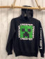 Preview: Mojang  Pullover  Gr. 146/152  schwraz Kapuze grüne Figur weiße Schrift 