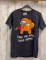 Preview: Among us  T-Shirt  Gr. 158  dunkelgrau orange Figur weiße Schrift 