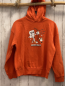 Preview: Minecraft  Pullover  Gr. 146/152  orange Kapuze Figur mit Pfeil + Boden Schrift 