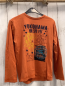 Preview: Benetton Langarmshirt Gr. 140  orange blaue Schrift Tiger