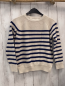 Preview: H&M  Pullover  Gr. 134/140  beige blaue Streifen Strick 
