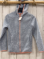 Preview: H&M  Strickjacke  Gr. 122/128  hellblau hellgrau meliert lachs Reißverschluss + Bund 