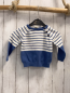 Preview: Alana  Pullover  Gr. 74  weiß hellblaue Streifen Strick 