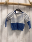 Preview: Alana  Pullover  Gr. 74  weiß hellblaue Streifen Strick 