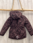 Preview: neu Mikk-line  Winterjacke  Gr. 128  aubergine schwarz grauer Druck mit Waldtieren und Tannen NP 89,95 