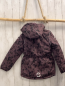 Preview: neu Mikk-line  Winterjacke  Gr. 134  aubergine schwarz grauer Druck mit Waldtieren und Tannen NP 89,95 