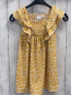 Preview: Zara  Kleid  Gr. 116  gelb Struktur Blumen Rüschen 