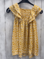 Preview: Zara  Kleid  Gr. 116  gelb Struktur Blumen Rüschen 