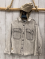 Preview: Zara  Hemd  Gr. 122  hellgrau Jeans sand Kapuze 