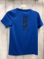 Preview: Adidas  Sportshirt  Gr. 128  blau schwarzer Balken mit Schrift 