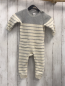 Preview: GAP  Overall Gr. 80  beige graue Streifen Strick