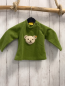 Preview: Steiff Pullover  Gr. 68  grün Fleece Plüscbärenkopf 