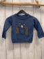 Preview: next Pullover Gr. 74  blau Strick Bär