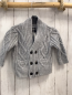 Preview: H&M  Strickjacke  Gr. 68  hellgrau Zöpfe Rippen 
