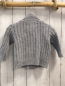 Preview: H&M  Strickjacke  Gr. 68  hellgrau Zöpfe Rippen 