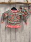 Preview: 2tlg iEFiEL  UV-Schutzset  Gr. 74   mint Blumen rosa Bund mit Rüschen 