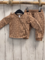 Preview: 2tlg  Pullover + Jogginghose  Gr. 68  hellbraun creme Schleifen Rüschen an den Schultern 