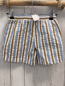 Preview: Pomp de Lux  Shorts  Gr. 110  weiß hellblau ocker Streifen Bund verstellbar 