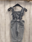 Preview: Zara  Latzhose  Gr. 86  hellgrau Jeans Rüschen an den Trägern 
