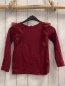 Preview: H&M  Langarmshirt  Gr. 110  rot Netzrüschen mit Glitzer 