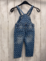 Preview:   Latzhose Gr. 80  blau Jeans weiße Punkte 