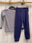 Preview: 2tlg Schiesser  Schlafanzug  Gr. 128  blau weiße Streifen Bär + blau 