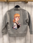 Preview: Monnalisa  Sweatjacke  Gr. 104  grau weiße Perlen
